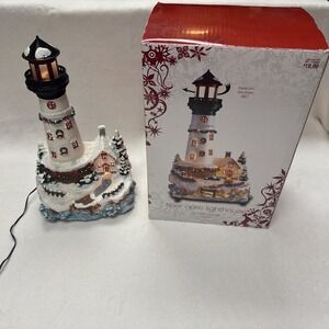Holiday Lighthouse 14" Revolving Beacon Color Changing Christmas 2005
